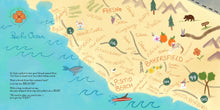 Load image into Gallery viewer, The map that guides our fun-loving friends’ adventure from the San Joaquin Valley to the Central Coast.