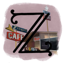 Load image into Gallery viewer, “Z is for ZINGO’S, just off the 99,  ready to serve a country meal any ol’ time.”